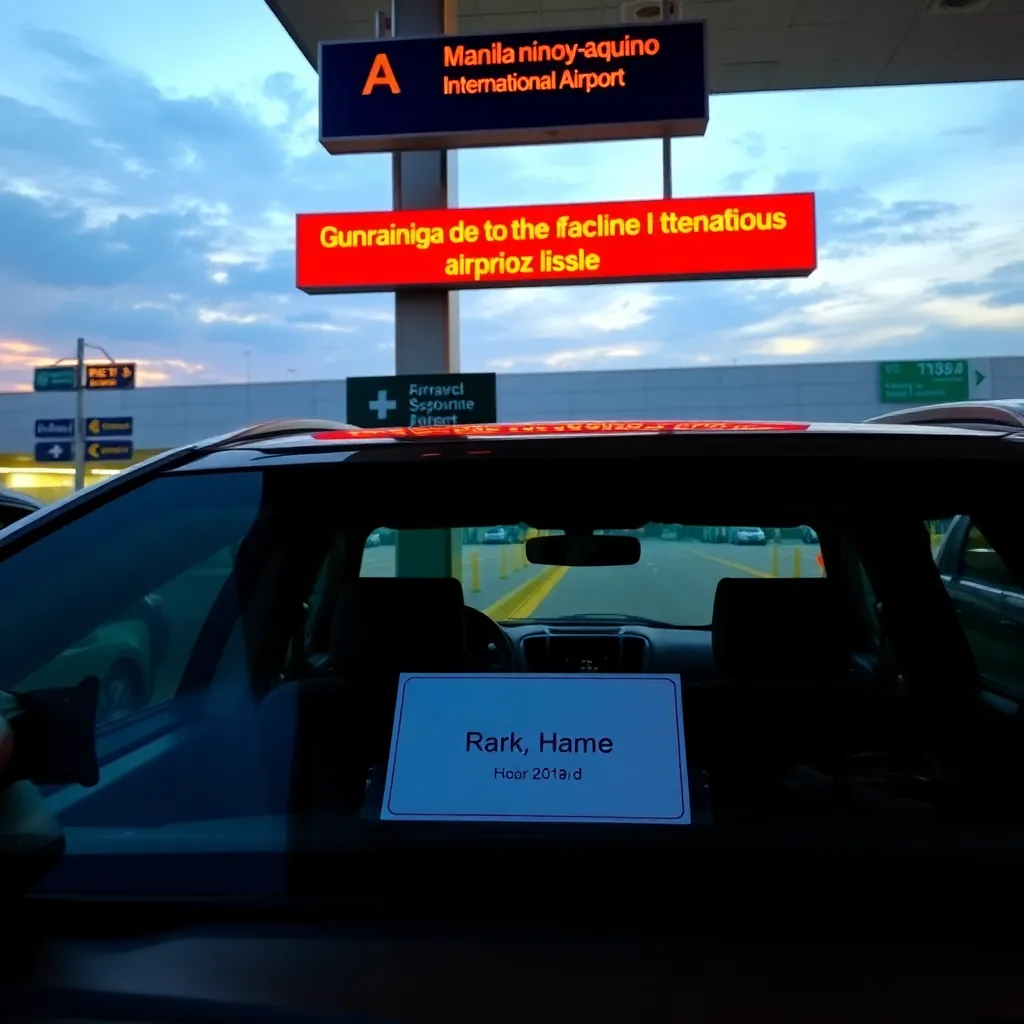 마닐라 공항 픽업 서비스 진행 순서